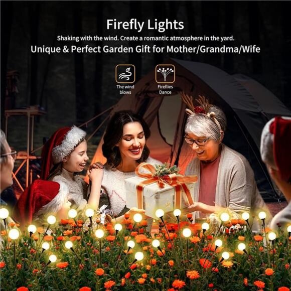 Solar Lights Outdoor Waterproof,6 Packs 48LED, Garden Decor, Patio Decor - Picture 5 of 7